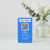 Facebook-Reviews bewerten 5-Sterne-QR-Code Visitenkarte (Stehend Vorderseite)