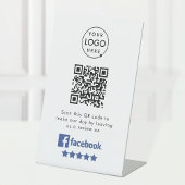 Facebook Reviews Business Review Link QR Code Sockelschild