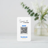Facebook Reviews QR Code Business Review Link Visitenkarte (Stehend Vorderseite)