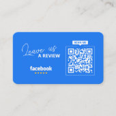 Facebook Reviews QR Code Business Review Link Visitenkarte (Vorderseite)