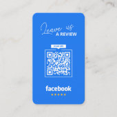 Facebook Reviews QR Code Business Review Link Visitenkarte (Vorderseite)