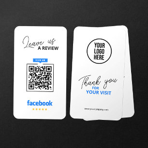 Facebook Reviews QR Code Business Review Link Visitenkarte