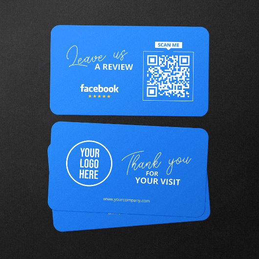 Facebook Reviews QR Code Business Review Link Visitenkarte