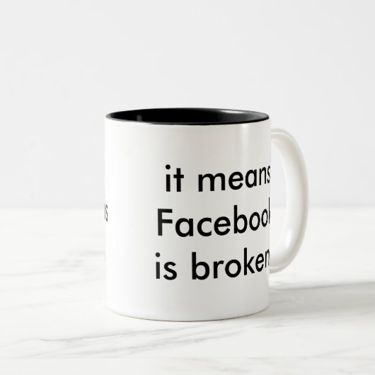 Facebook Süchtig-Tasse Zweifarbige Tasse (VorderseiteRechts)