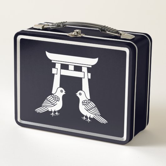 Facebook-Tauben und Torii Metal Lunch Box (Vorderseite)
