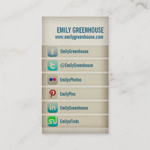 Facebook-Twitter Visitenkarte