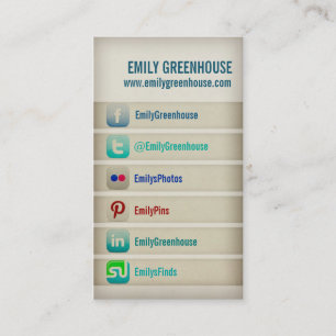 Facebook-Twitter Visitenkarte