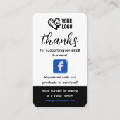 Facebook-Überprüfungsanfrage für Haustiere Visiten Visitenkarte (Rückseite)