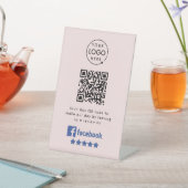 Facebook-Überprüfungsanfrage | QR Code Rosa Busine Sockelschild (In SItu)
