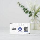 Facebook-Überprüfungskarte Visitenkarte (Stehend Vorderseite)