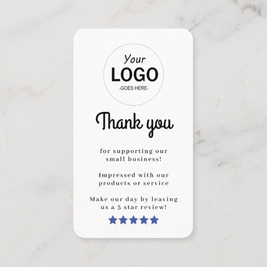 Facebook-Überprüfungskarte Visitenkarte (Rückseite)