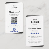 Facebook-Überprüfungskarte Visitenkarte (Vorne/Hinten)