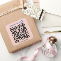 Facebook-Verbindung mit dem QR-Code von uns rosa