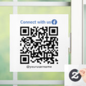 Facebook-Verbindung mit Qr-Code von uns weiß Fensteraufkleber (Zuhause)