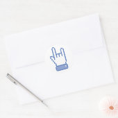 Facebook wie ROCK Peace hand zeichen pixel Grafik Runder Aufkleber (Umschlag)