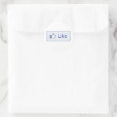 Facebook wie runder aufkleber (Tasche)