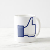 Facebook "wie" Tasse (VorderseiteRechts)
