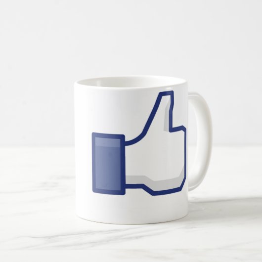 Facebook "wie" Tasse (VorderseiteRechts)