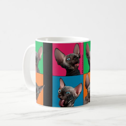 Facebuilding (Sphynx Kätzchen) Kaffeetasse (Vorderseite Links)