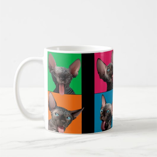 Facebuilding (Sphynx Kätzchen) Kaffeetasse (Links)