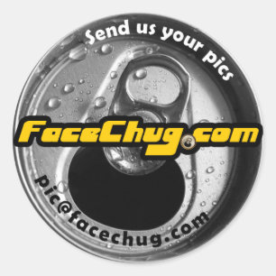 FaceChug.com Runder Aufkleber
