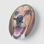 Faced Beagle Puppy Clock Runde Wanduhr (Winkel)