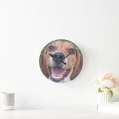 Faced Beagle Puppy Clock Runde Wanduhr (Zuhause)