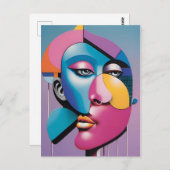 Faced Postkarte (Vorne/Hinten)