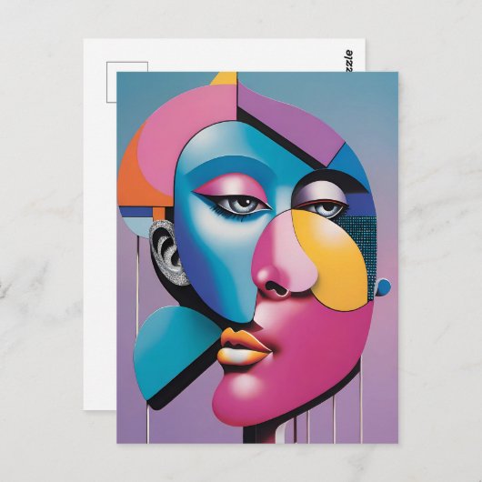 Faced Postkarte (Vorne/Hinten)