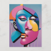 Faced Postkarte (Vorderseite)