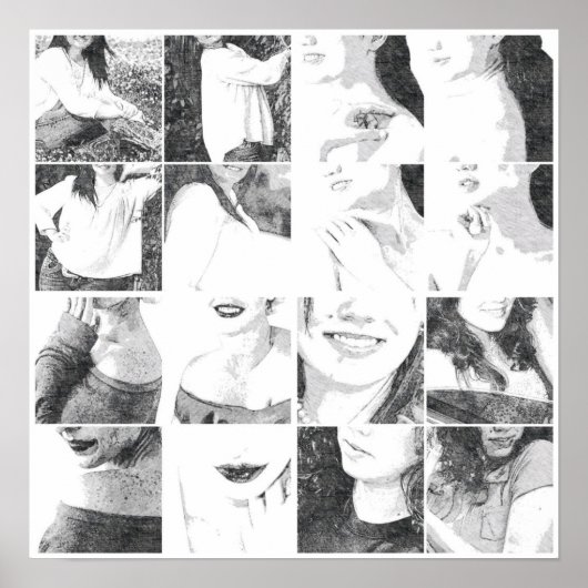 Faceless Collage Poster (Vorne)