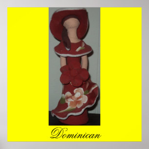 Faceless Dominikanische Keramik Doll, Muneca sin R Poster