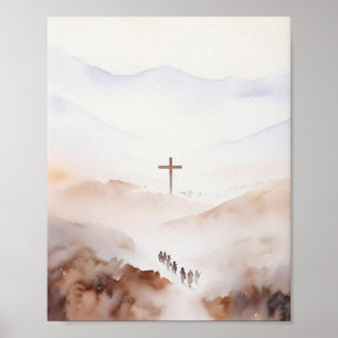 Faceless Jesus Art - Minimalistische Christliche Z Poster