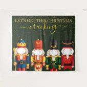 Faceless Nutcracker Green Christmas Foto Hintergru Wandteppich (Vorderseite (Horizontal))