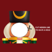 Faceless Nutcracker Red Christmas Foto Hintergrund Wandteppich