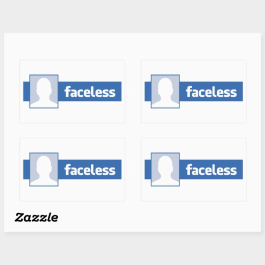 Faceless Profile Pic (männlich) Rechteckiger Aufkleber (Blatt)