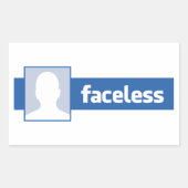 Faceless Profile Pic (männlich) Rechteckiger Aufkleber (Vorderseite)
