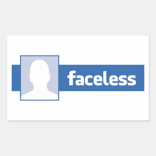 Faceless Profile Pic (männlich) Rechteckiger Aufkleber (Vorderseite)