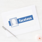 Faceless Profile Pic (männlich) Rechteckiger Aufkleber (Umschlag)