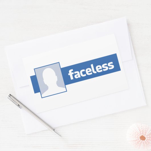 Faceless Profile Pic (männlich) Rechteckiger Aufkleber (Umschlag)