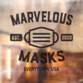 Facemask Advocacy Awareness Fensteraufkleber (Blatt 2)