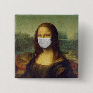 Facemaske Mona Lisa Lapel Button in einer gemütlic