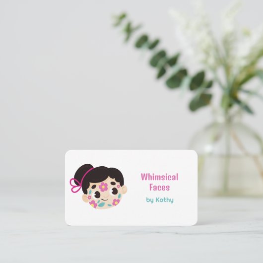 Facepainter Visitenkarte (Stehend Vorderseite)