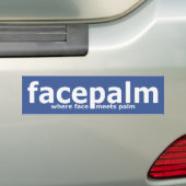 Facepalm Funny Slogan Autoaufkleber (Auf Auto)