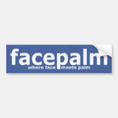 Facepalm Funny Slogan Autoaufkleber (Vorne)