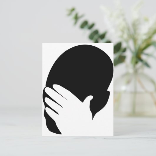 Facepalm-Mem Postkarte (Stehend Vorderseite)