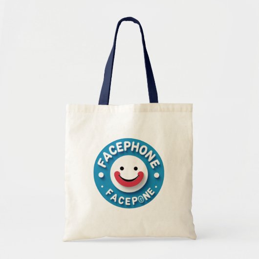 Facephone Smiley Tote Bag Tragetasche (Vorne)