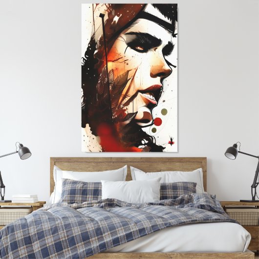 Faces - 001 leinwanddruck (Insitu (Schlafzimmer))