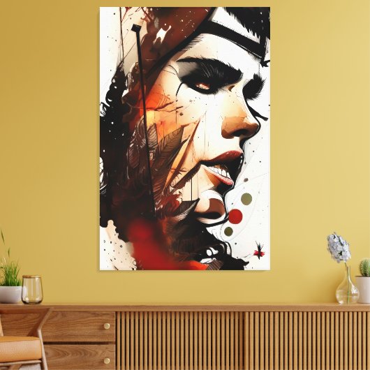 Faces - 001 leinwanddruck (Insitu (Wohnzimmer))