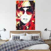 Faces - 004 leinwanddruck (Insitu (Schlafzimmer))